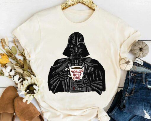 Fuuny Star Wars Father’s Day Darth Vader World’s Best Dad Mug Retro Shirt Galaxy’s Edge Holiday Trip Gift Adult Tee