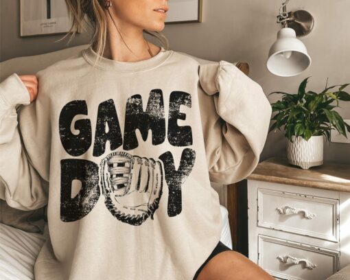 Game Day Baseball Mom Sweatshirt Gift for Moms Sports Mother Shirts