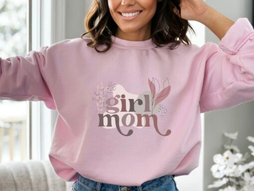 Girl Mom Minimalist Mother’s Day Gift for New Mommy Shirt