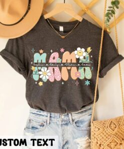 Groovy Floral Mama Custom With Kids Names Shirt for Mother’s Day Cute Gift For Mom Groovy Floral Mama Custom With Kids Names Shirt for Mother’s Day Cute Gift For Mom