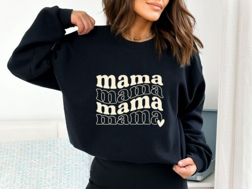 Groovy Mama Pregnancy Reveal Gift for Mom Minimalist Sweatshirt Mother’s Day