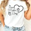Happy Mother’s Day Shirt Heart Mom Gift for Mommy Tee