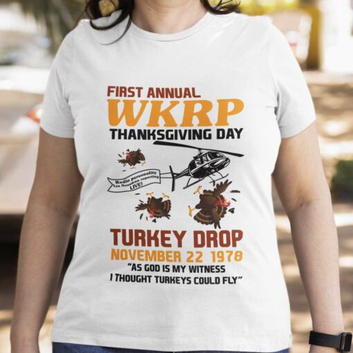 Happy Thanksgiving First Anual Wkrp Turkey Drop Tee