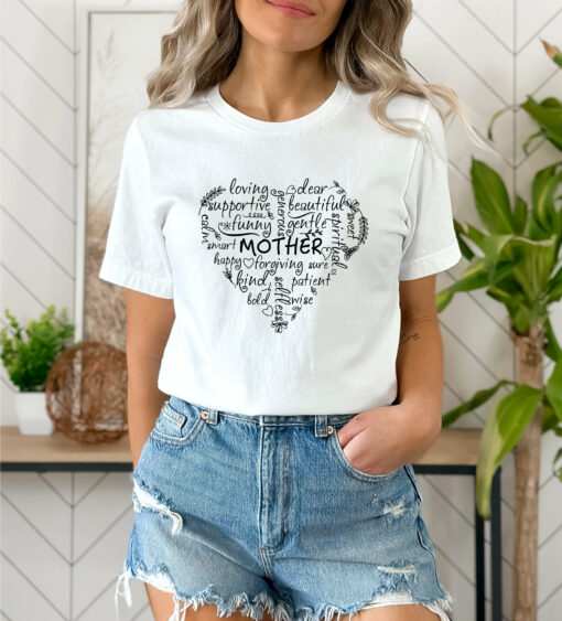 Heart Shape Mother’s Day Shirt Gift for Mom