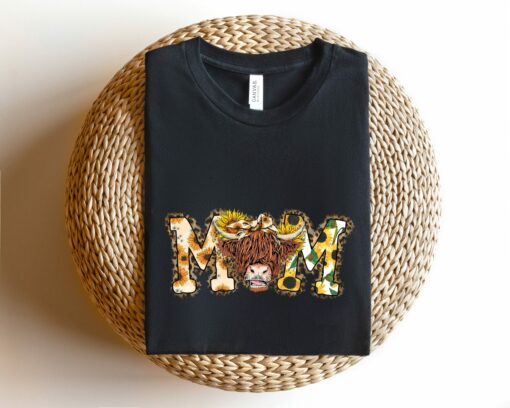 Highland Cow Shirt Howdy Cool Mama Tee Mother’s Day Gift