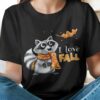 I Love Fall Raccoon Autumn T-shirt