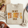 In My Thankful Era Crewneck Sweatshirt Retro Gift For Thanksgiving