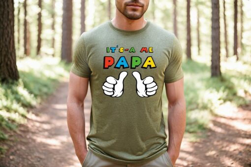 It’ A Me Papa Daddio Shirt Super Dad Gamer Father’s Day Tee