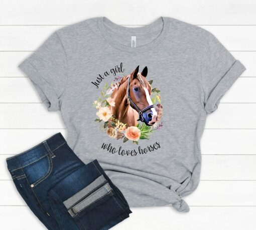 Just a Girl Who Loves Horses Mother’s Day T-Shirt