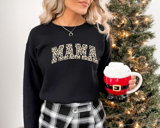 Leopard Mama Sweatshirt Unique Cute Mama Gift