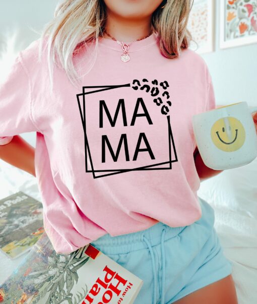 Leopard Print Mama Shirt Happy Mother’s Day Gift