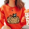 Leopard Pumpkin Season Thanksgiving Fall Autumn Gifts Tee