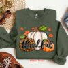 Leopard Pumpkin Sweatshirt Unique Thanksgiving Gift