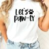 Let’s Paw-ty Shirt Puppy Birthday Invitation Dog Mom Gift Mother’s Day Tee