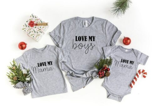 Love My Boys Girls Mama Personalize Custom Shirt Mommy And Me Matching For Mother’s Day