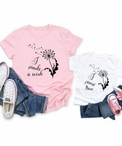Made A Wish Shirt Gift For Mother’s Day I Come True Dandelion Wishes Matching Mommy And Daughter Tee Made A Wish Shirt Gift For Mother’s Day I Come True Dandelion Wishes Matching Mommy And Daughter Tee