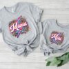 Mama And Mini American Flag Leopard Print Shirt 4th of July Patriotic Couple Tee Independence Day Gift