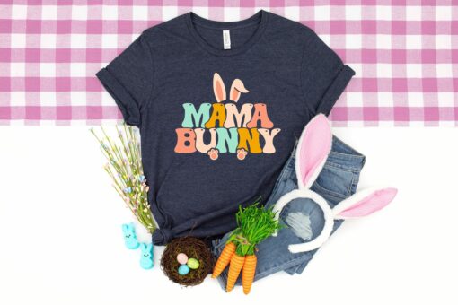 Mama Bunny Baby Pregnancy Easter Expecting To Be Mom Shirt