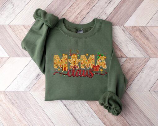 Mama Claus Sweatshirt Cute Xmas Gift For Mommy