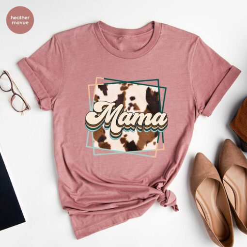 Mama Cow Print Mother’s Day T-Shirt