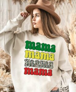 Mama Leopard Pattern Repeat Sweatshirt Mama Leopard Pattern Repeat Sweatshirt