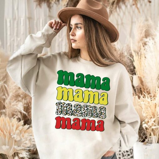 Mama Leopard Pattern Repeat Sweatshirt