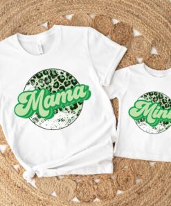 Mama Mini Shirt Leopard Mother and Daughter Matching Outfit Mama Mini Shirt Leopard Mother and Daughter Matching Outfit