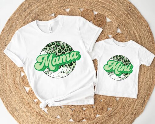 Mama Mini Shirt Leopard Mother and Daughter Matching Outfit