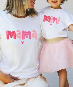 Mama Mini Shirts Matching Mommy Daughter Set Mother’s Day Gift For Mom