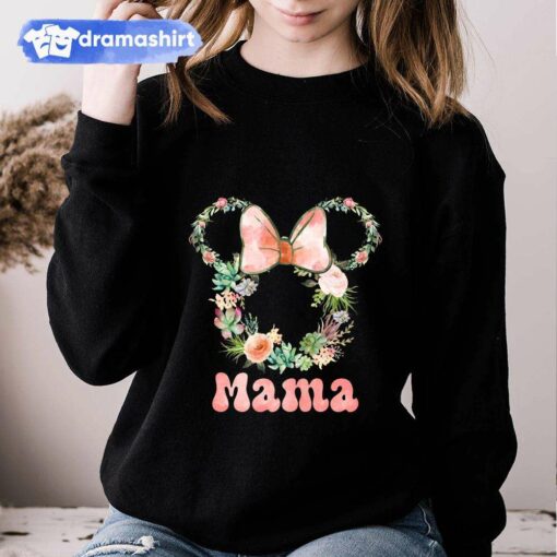 Mama Minnie Mouse Icon Floral Mother’s Day Sweatshirt Disney