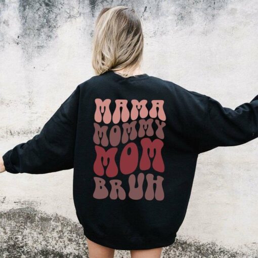 Mama Mommy Mom Bruh Groovy Retro Sweatshirt