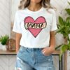 Mama Retro Heart Mother’s Day Gift New Mommy Shirt