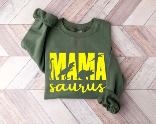 Mama Saurus Dinosaur Sweatshirt Unique Cute Mom Gift