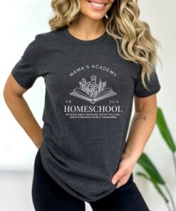 Mama’s Academy Homeschool Shirt Florals Book Gift for Best Mom Mother’s Day Tee Mama’s Academy Homeschool Shirt Florals Book Gift for Best Mom Mother’s Day Tee