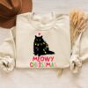 Meowy Christmas Sweatshirt Unique Cute Mom Gift