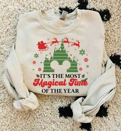 Mickey It’s The Most Magical Time Of The Year Christmas Sweatshirt Disney Cute Xmas Gifts