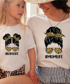 Mom Kid Life Shirt Matching Mommy Daughter Cheetah Print Tee Mother’s Day Gift Mom Kid Life Shirt Matching Mommy Daughter Cheetah Print Tee Mother’s Day Gift
