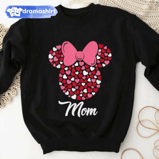 Mom Minnie Mouse Icon Pink Hearts Mother’s Day Sweatshirt Disney