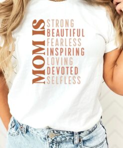 Mom Strong Brave Fearless Lovely Beautiful T-Shirt, Funny Tees Mom Strong Brave Fearless Lovely Beautiful T-Shirt, Funny Tees