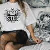 Momster Spider Web Shirt Halloween Mom Cute Trick Or Treat Tee