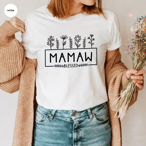 Mother’s Day Gift Floral Mama Blessed Shirt