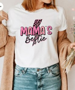 Mother’s Day Gift Mama’s Bestie Shirt Leopard Print Graphic Tee Mother’s Day Gift Mama’s Bestie Shirt Leopard Print Graphic Tee
