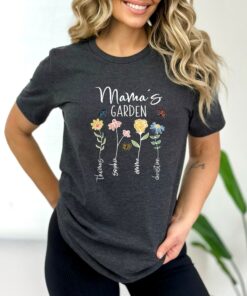 Mother’s Day Shirt Personalized Mama’s Garden Customized Kids Name Flowers Tee Mother’s Day Shirt Personalized Mama’s Garden Customized Kids Name Flowers Tee