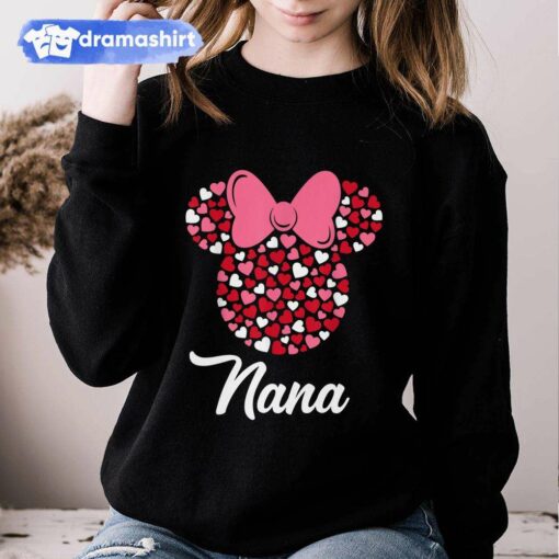 Nana Minnie Mouse Icon Pink Hearts Mother’s Day Sweatshirt Disney