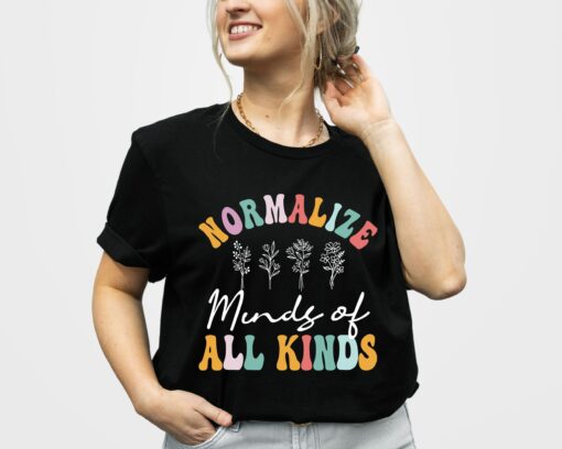 Normalize Minds Of All Kinds Shirt Kids Neurodiversity Tee Autism Mom Sweater