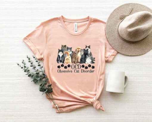 OCD Obsessive Cat Disorder Cats Lady Cute Kitty Mother’s Day Gift for Cat Mom Shirts