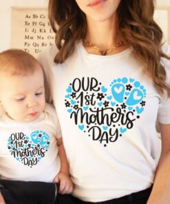 Our 1st Mother’s Day Shirt Personalize Mommy And Baby Outfit Gift for New Mom Tee Our 1st Mother’s Day Shirt Personalize Mommy And Baby Outfit Gift for New Mom Tee