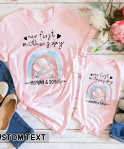 Our First Mother’s Day Shirts Custom Matching Elephant Mommy And Me Gift Our First Mother’s Day Shirts Custom Matching Elephant Mommy And Me Gift