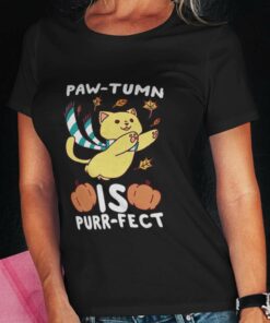 Paw-tumn Is Purr-fect Autumn T-shirt Paw-tumn Is Purr-fect Autumn T-shirt