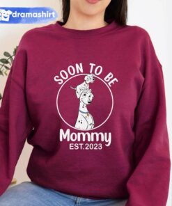 Perdita Soon to be Mommy Est 2023 Mother’s Day Sweatshirt 101 Dalmatians